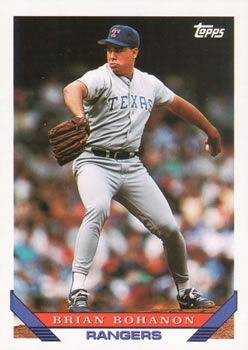 #638 Brian Bohanon - Texas Rangers - 1993 Topps Baseball