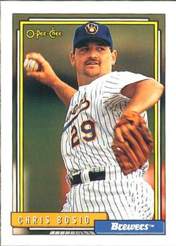 #638 Chris Bosio - Milwaukee Brewers - 1992 O-Pee-Chee Baseball