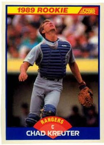 #638 Chad Kreuter - Texas Rangers - 1989 Score Baseball