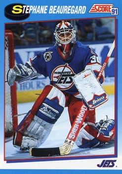 #638 Stephane Beauregard - Winnipeg Jets - 1991-92 Score Canadian Bilingual Hockey