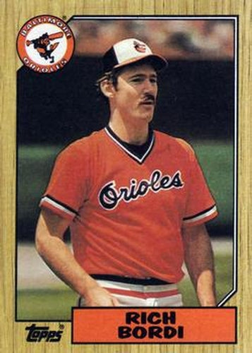 #638 Rich Bordi - Baltimore Orioles - 1987 Topps Baseball