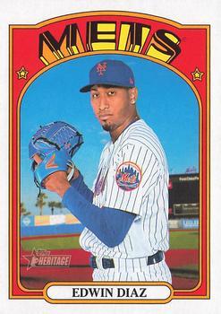 #638 Edwin Diaz - New York Mets - 2021 Topps Heritage Baseball