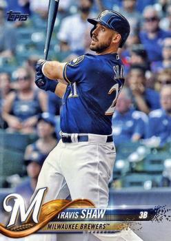 #638 Travis Shaw - Milwaukee Brewers - 2018 Topps Baseball