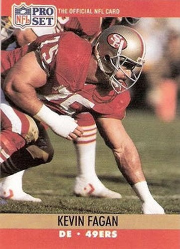 #638 Kevin Fagan - San Francisco 49ers - 1990 Pro Set Football
