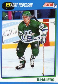 #639 Barry Pederson - Hartford Whalers - 1991-92 Score Canadian Hockey