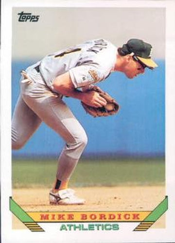 #639 Mike Bordick - Oakland Athletics - 1993 Topps Baseball