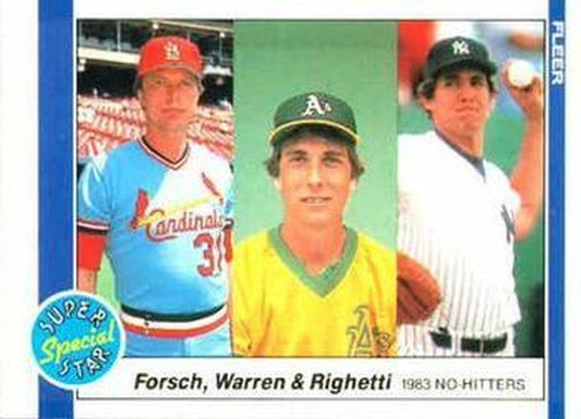 #639 Bob Forsch / Mike Warren / Dave Righetti - St. Louis Cardinals / New York Yankees / Oakland Athletics - 1984 Fleer Baseball