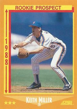 #639 Keith Miller - New York Mets - 1988 Score Baseball