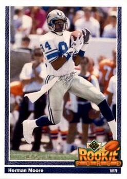 #639 Herman Moore - Detroit Lions - 1991 Upper Deck Football
