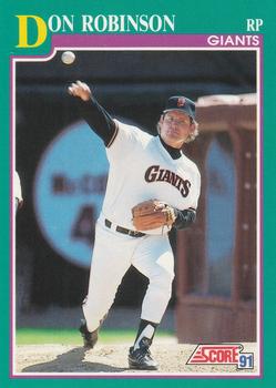 #639 Don Robinson - San Francisco Giants - 1991 Score Baseball