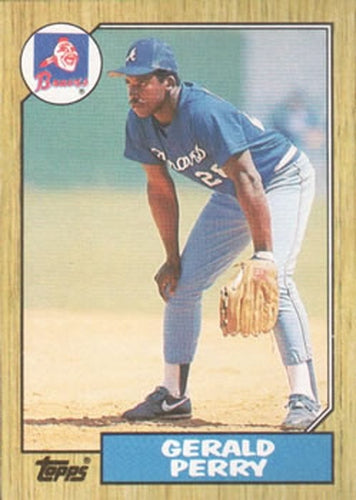 #639 Gerald Perry - Atlanta Braves - 1987 Topps Baseball