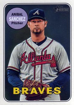 #639 Anibal Sanchez - Atlanta Braves - 2018 Topps Heritage Baseball