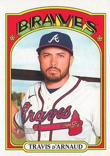 #639 Travis d'Arnaud - Atlanta Braves - 2021 Topps Heritage Baseball