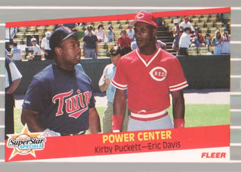 #639 Kirby Puckett / Eric Davis - Minnesota Twins / Cincinnati Reds - 1989 Fleer Baseball