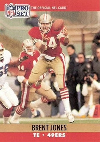 #639 Brent Jones - San Francisco 49ers - 1990 Pro Set Football