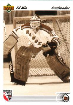 #639 Eddie Mio - New York Rangers - 1991-92 Upper Deck Hockey