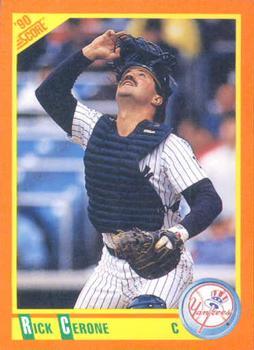 #63T Rick Cerone - New York Yankees - 1990 Score Rookie & Traded Baseball