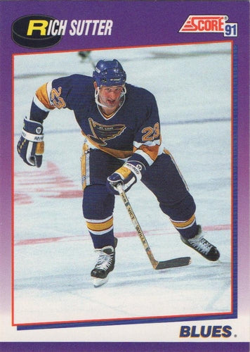 #63 Rich Sutter - St. Louis Blues - 1991-92 Score American Hockey