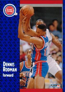 #63 Dennis Rodman - Detroit Pistons - 1991-92 Fleer Basketball