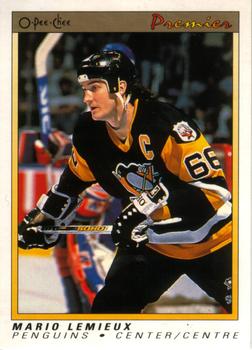 #63 Mario Lemieux - Pittsburgh Penguins - 1990-91 O-Pee-Chee Premier Hockey