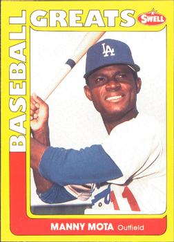 #63 Manny Mota - Los Angeles Dodgers - 1991 Swell Baseball Greats