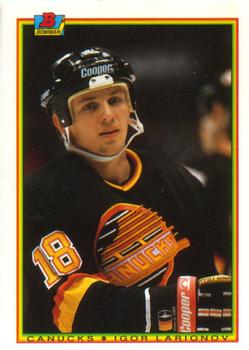#63 Igor Larionov - Vancouver Canucks - 1990-91 Bowman Hockey