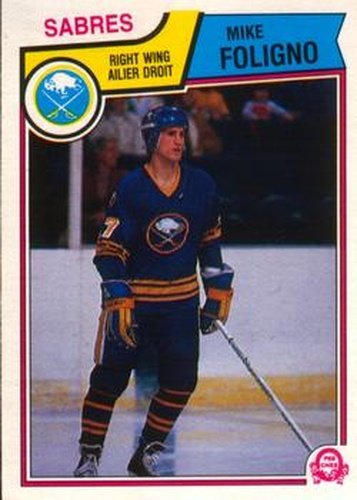 #63 Mike Foligno - Buffalo Sabres - 1983-84 O-Pee-Chee Hockey