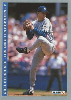 #63 Orel Hershiser - Los Angeles Dodgers - 1993 Fleer Baseball