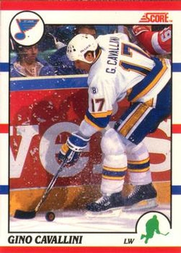 #63 Gino Cavallini - St. Louis Blues - 1990-91 Score Canadian Hockey