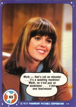#63 Mork - That's Not an Elevator... It's a Washing Machine! - 1978 O-Pee-Chee Mork & Mindy