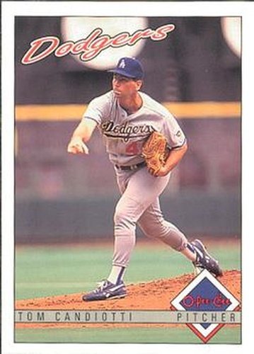 #63 Tom Candiotti - Los Angeles Dodgers - 1993 O-Pee-Chee Baseball