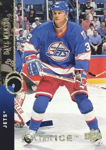 #63 Dave Manson - Winnipeg Jets - 1994-95 Upper Deck Hockey - Electric Ice