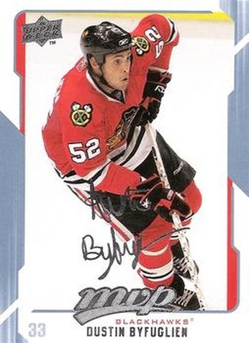 #63 Dustin Byfuglien - Chicago Blackhawks - 2008-09 Upper Deck MVP Hockey