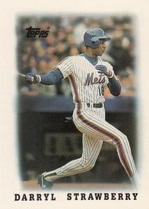 #63 Darryl Strawberry - New York Mets - 1988 Topps Major League Leaders Minis Baseball