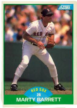 #63 Marty Barrett - Boston Red Sox - 1989 Score Baseball