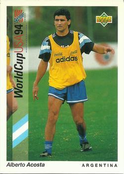 #63 Alberto Acosta - Argentina - 1993 Upper Deck World Cup Preview English/Spanish Soccer