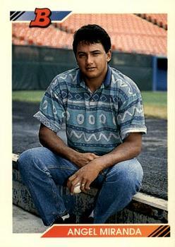 #63 Angel Miranda - Milwaukee Brewers - 1992 Bowman Baseball
