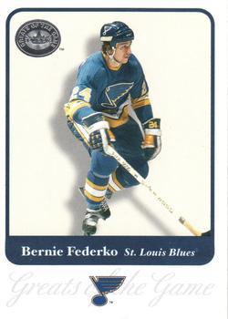 #63 Bernie Federko - St. Louis Blues - 2001-02 Fleer Greats of the Game Hockey