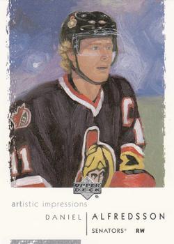 #63 Daniel Alfredsson - Ottawa Senators - 2002-03 UD Artistic Impressions Hockey