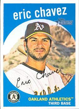 #63 Eric Chavez - Oakland Athletics - 2008 Topps Heritage Baseball