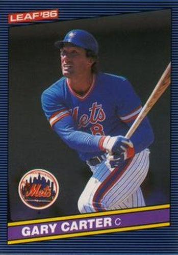 #63 Gary Carter - New York Mets - 1986 Leaf Baseball