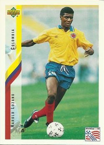 #63 Harold Lozano - Colombia - 1994 Upper Deck World Cup Contenders English/Spanish Soccer