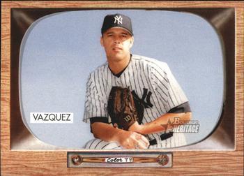 #63 Javier Vazquez - New York Yankees - 2004 Bowman Heritage Baseball