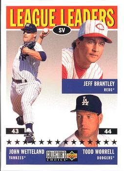#63 John Wetteland / Todd Worrell / Jeff Brantley - New York Yankees / Los Angeles Dodgers / Cincinnati Reds - 1997 Collector's Choice Baseball