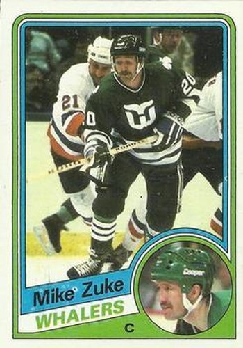 #63 Mike Zuke - Hartford Whalers - 1984-85 Topps Hockey