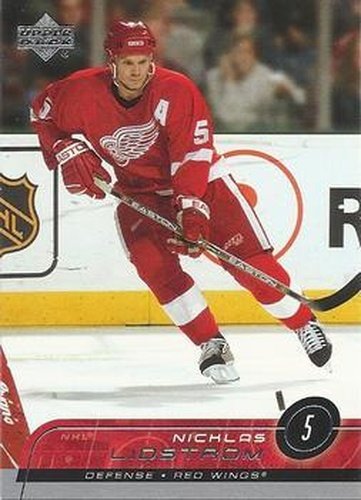 #63 Nicklas Lidstrom - Detroit Red Wings - 2002-03 Upper Deck Hockey