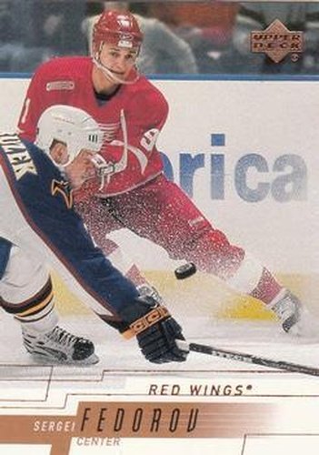 #63 Sergei Fedorov - Detroit Red Wings - 2000-01 Upper Deck Hockey