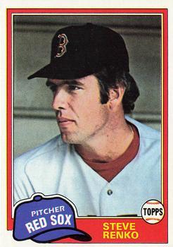 #63 Steve Renko - Boston Red Sox - 1981 Topps Baseball