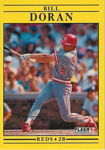 #63 Bill Doran - Cincinnati Reds - 1991 Fleer Baseball