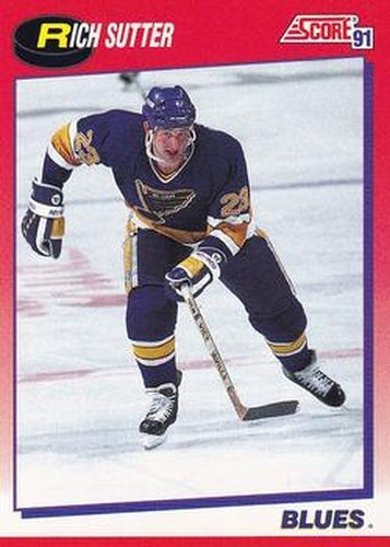 #63 Rich Sutter - St. Louis Blues - 1991-92 Score Canadian Bilingual Hockey